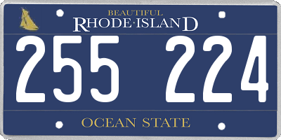 RI license plate 255224