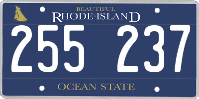 RI license plate 255237