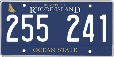 RI license plate 255241
