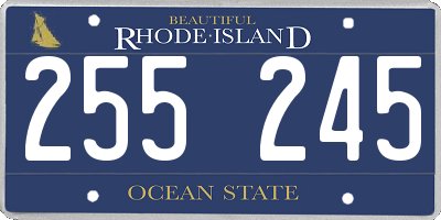 RI license plate 255245