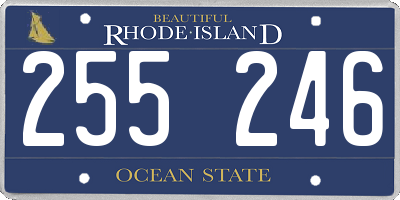 RI license plate 255246