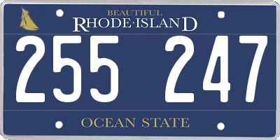 RI license plate 255247
