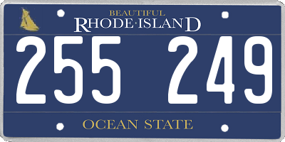 RI license plate 255249