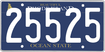RI license plate 25525