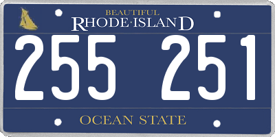 RI license plate 255251