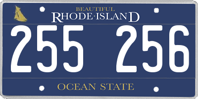 RI license plate 255256