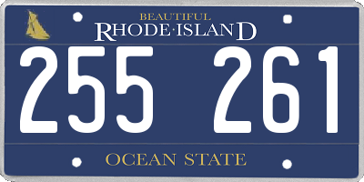 RI license plate 255261