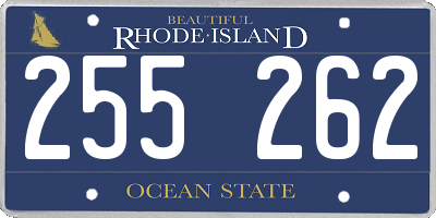 RI license plate 255262