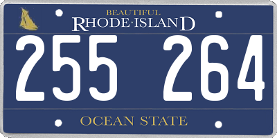 RI license plate 255264
