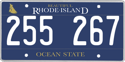 RI license plate 255267