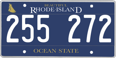RI license plate 255272