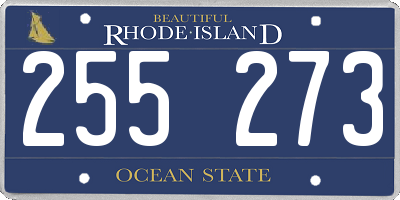 RI license plate 255273