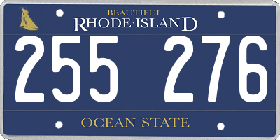 RI license plate 255276