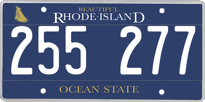 RI license plate 255277