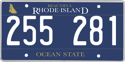 RI license plate 255281