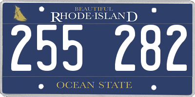 RI license plate 255282