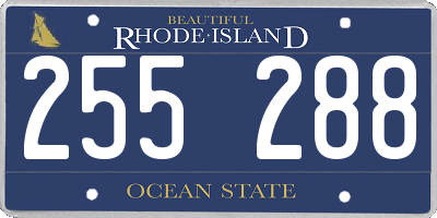 RI license plate 255288