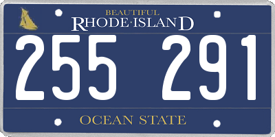 RI license plate 255291