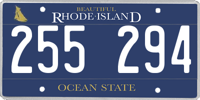 RI license plate 255294