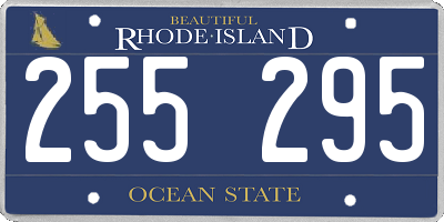 RI license plate 255295