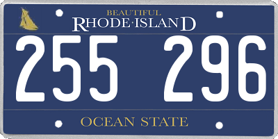 RI license plate 255296