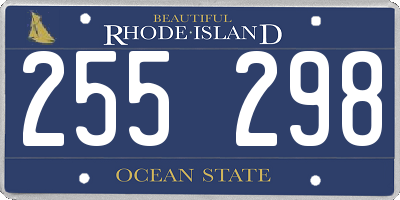 RI license plate 255298