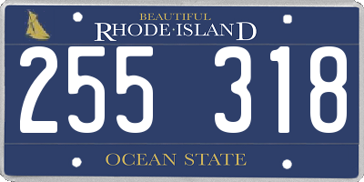 RI license plate 255318