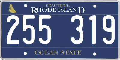 RI license plate 255319