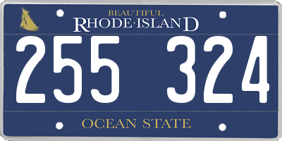RI license plate 255324