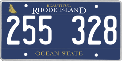 RI license plate 255328