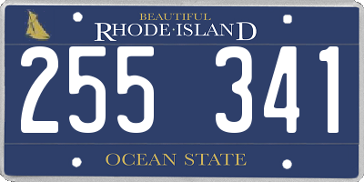 RI license plate 255341