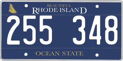 RI license plate 255348