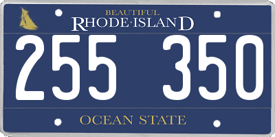 RI license plate 255350