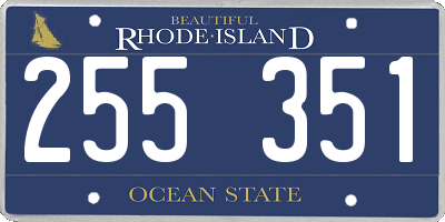 RI license plate 255351