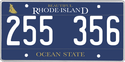 RI license plate 255356