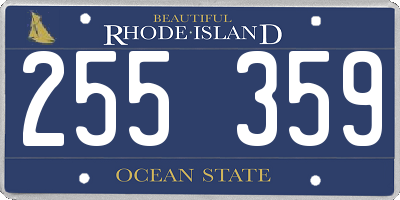 RI license plate 255359