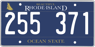 RI license plate 255371
