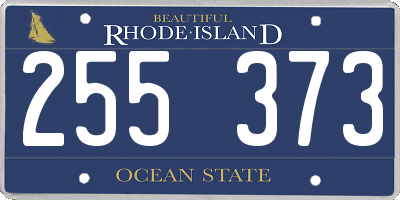 RI license plate 255373