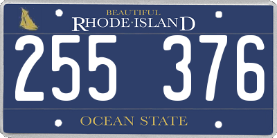 RI license plate 255376