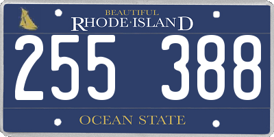 RI license plate 255388