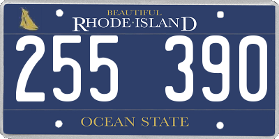 RI license plate 255390