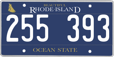 RI license plate 255393