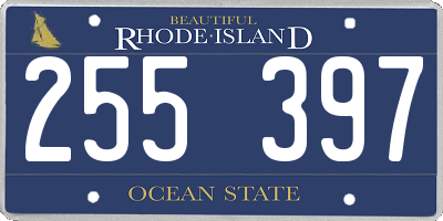 RI license plate 255397