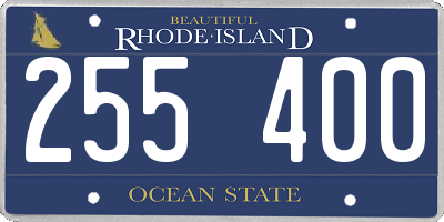 RI license plate 255400
