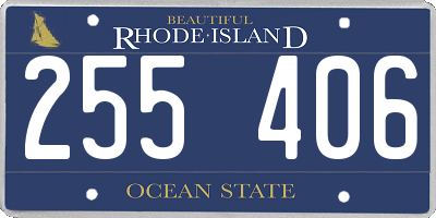 RI license plate 255406