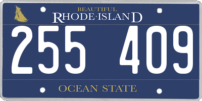 RI license plate 255409
