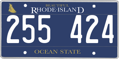 RI license plate 255424