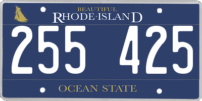 RI license plate 255425