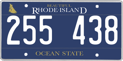 RI license plate 255438