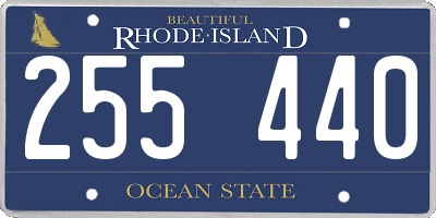 RI license plate 255440